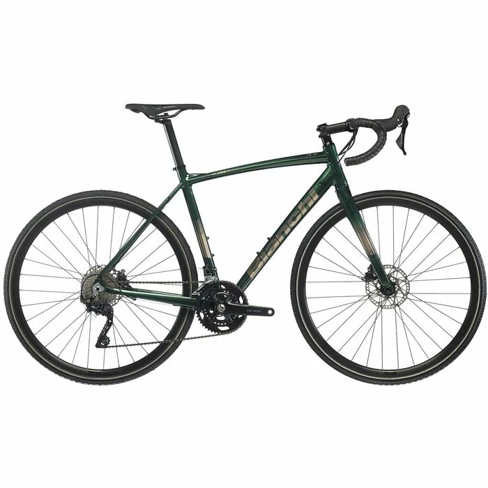 Vélo Gravel Bianchi Via Nirone 7 Vert Forêt / Bronze 2023 1 Vélo Gravel Bianchi Via Nirone 7 Vert Forêt / Bronze 2023