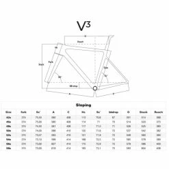 Vélo Route Colnago V3 105 Di2 2x12 MKBL 2023 -VÉLOS Soldes Magasin v3 gomtrie taille 700x700 2