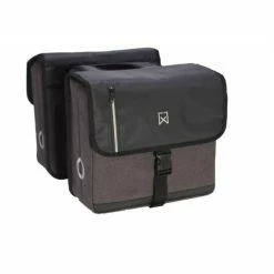 Sacoche Double Willex Double Canvas/Bisonyl Business 40 Litres -VÉLOS Soldes Magasin willex dublle busines 40 l gris 700x700 1